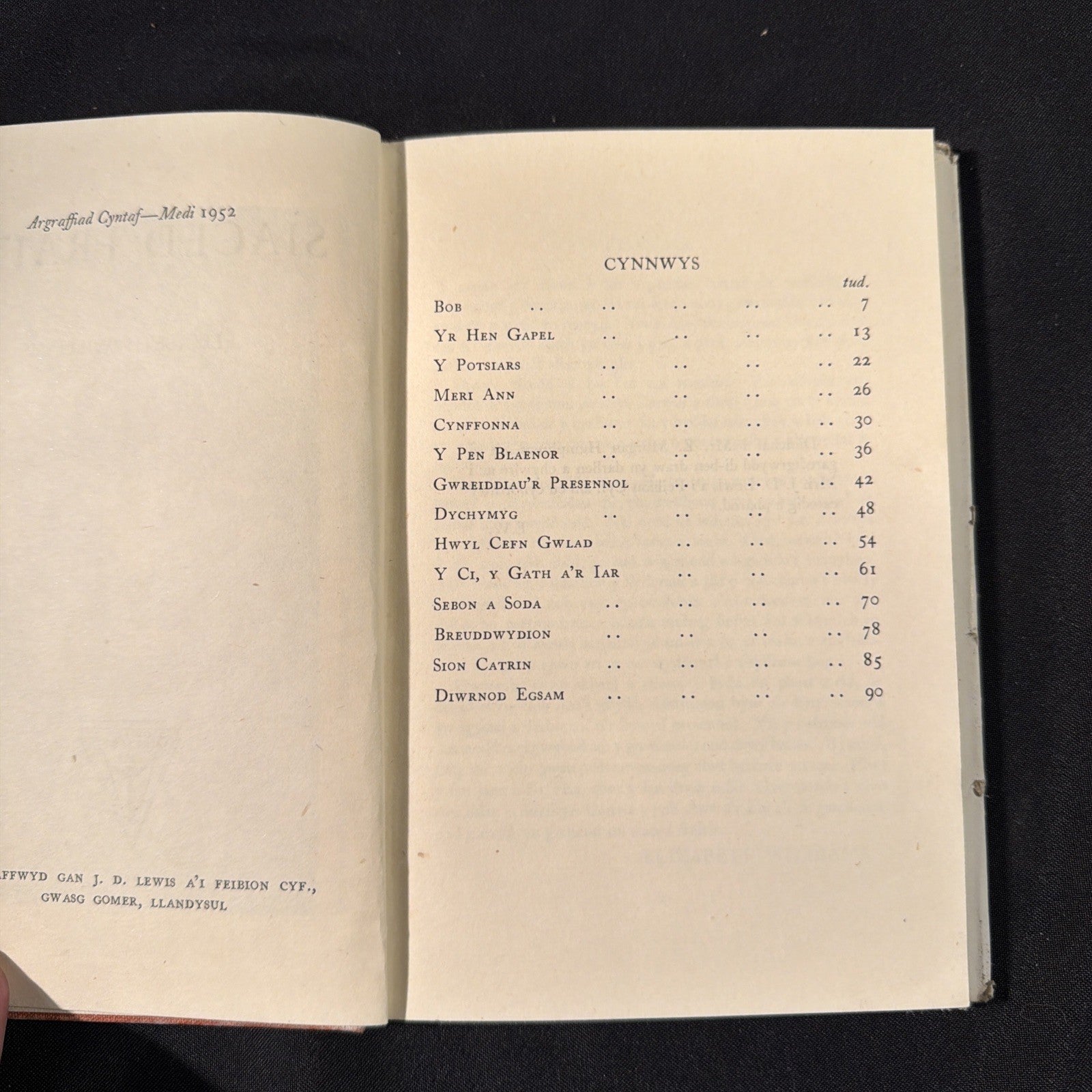 Siaced Fraith, Elizabeth Williams - Welsh Language book - (1876)