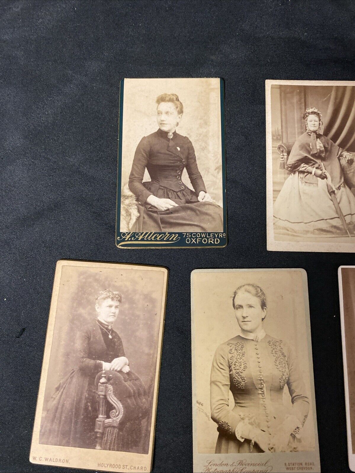 Victorian Carte De Vista CDV's x 5 Features Ladies Nice lot, London - (5445)
