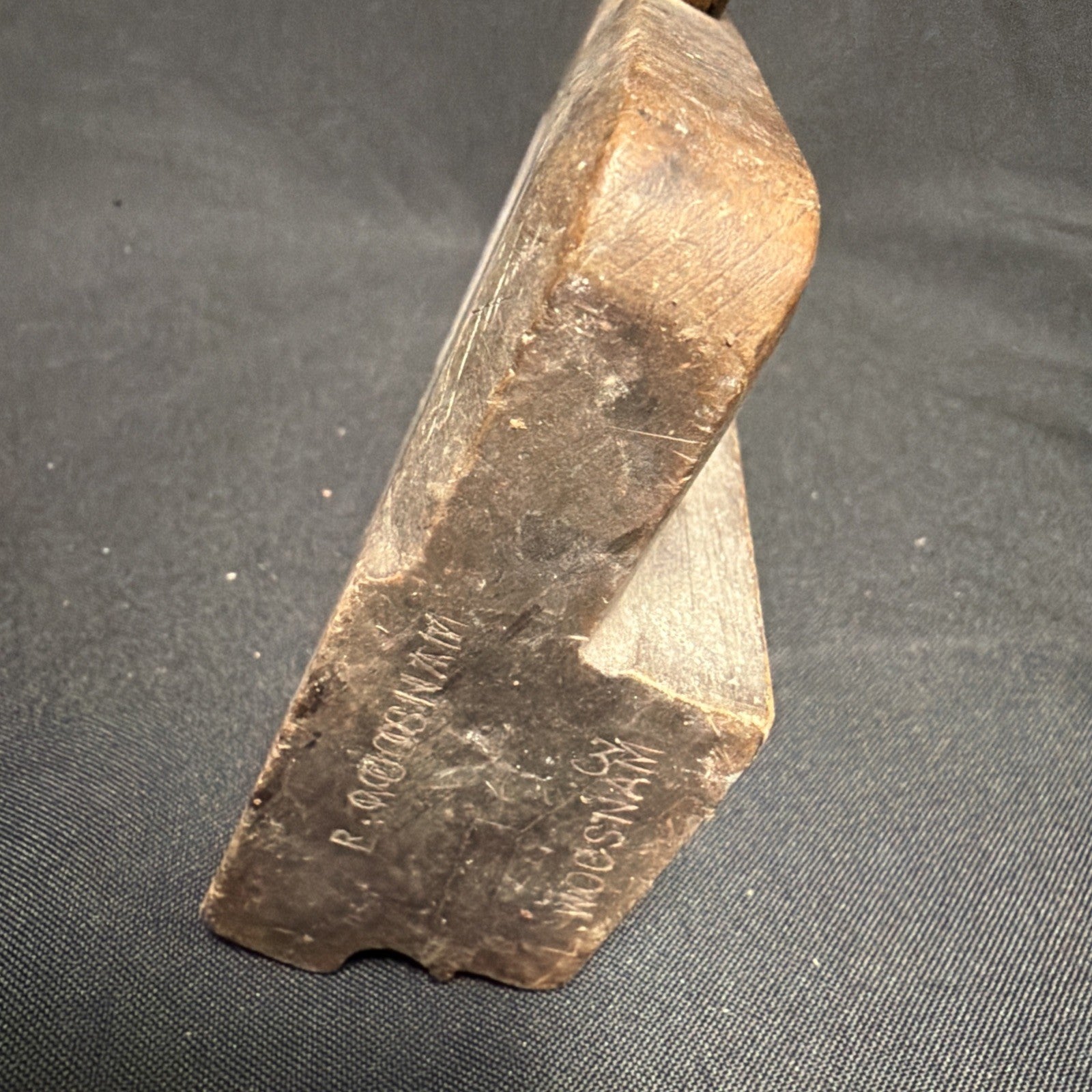 Antique British Wooden Moulding Plane 9" R. Fairclough, 72 Byrom St, Liverpool - (1851)