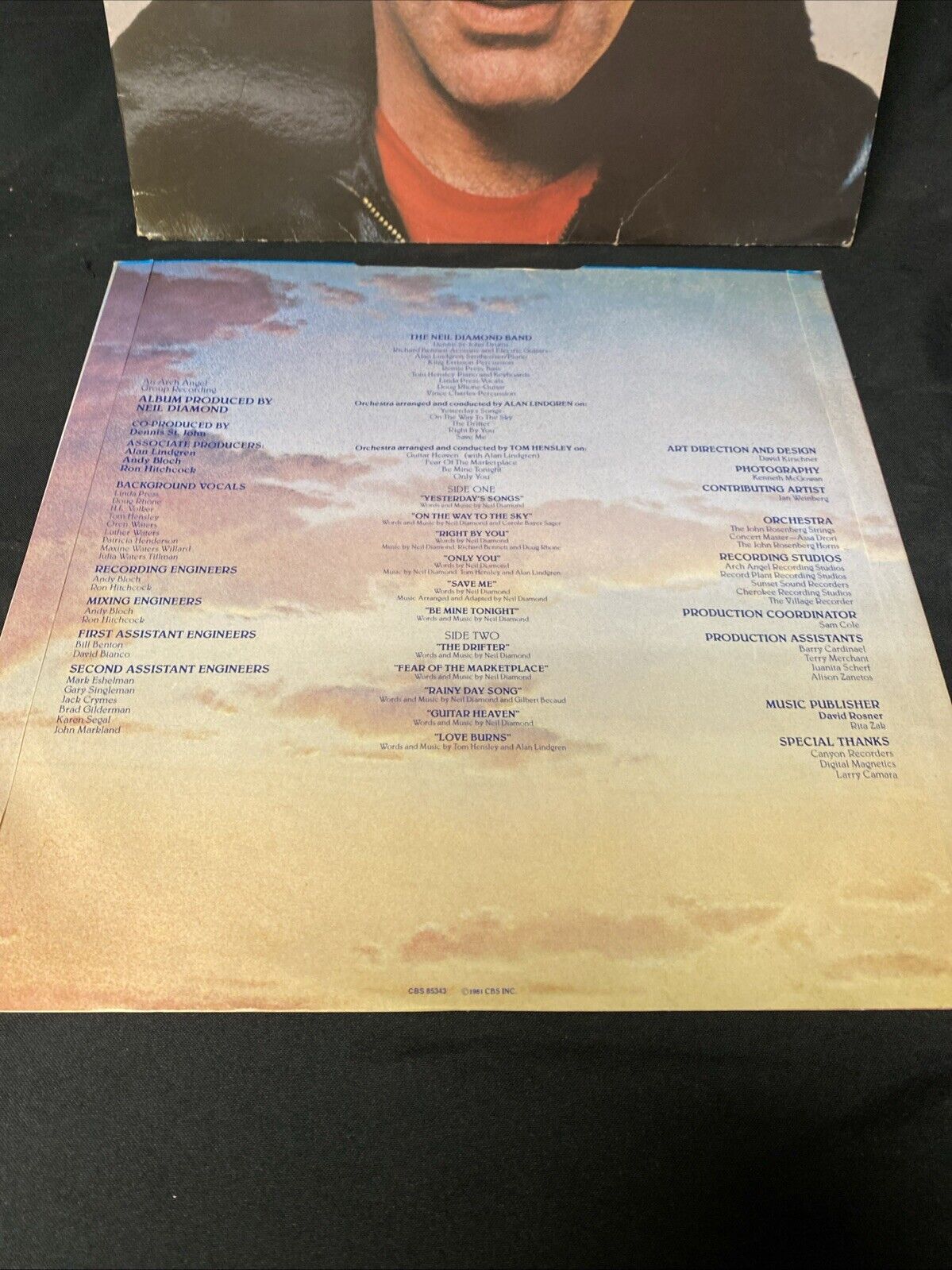 VINYL RECORD - Neil Diamond - On The Way To The Sky - 1981 Album - (5649)