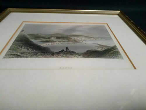 W.H.Bartlett R.Wallis 1840 Original Engraving BANFF - Framed - (7010)