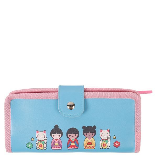 BULK BUY 12 x Pencil / Beauty case Japanese Character Folded Case - Paperchase