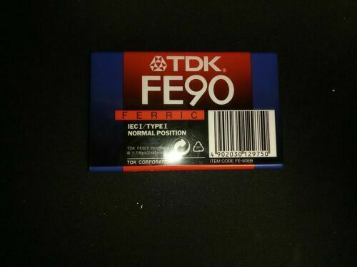 TDK FE90 Ferric low noise x 9 brand new sealed cassette tapes - (7023)
