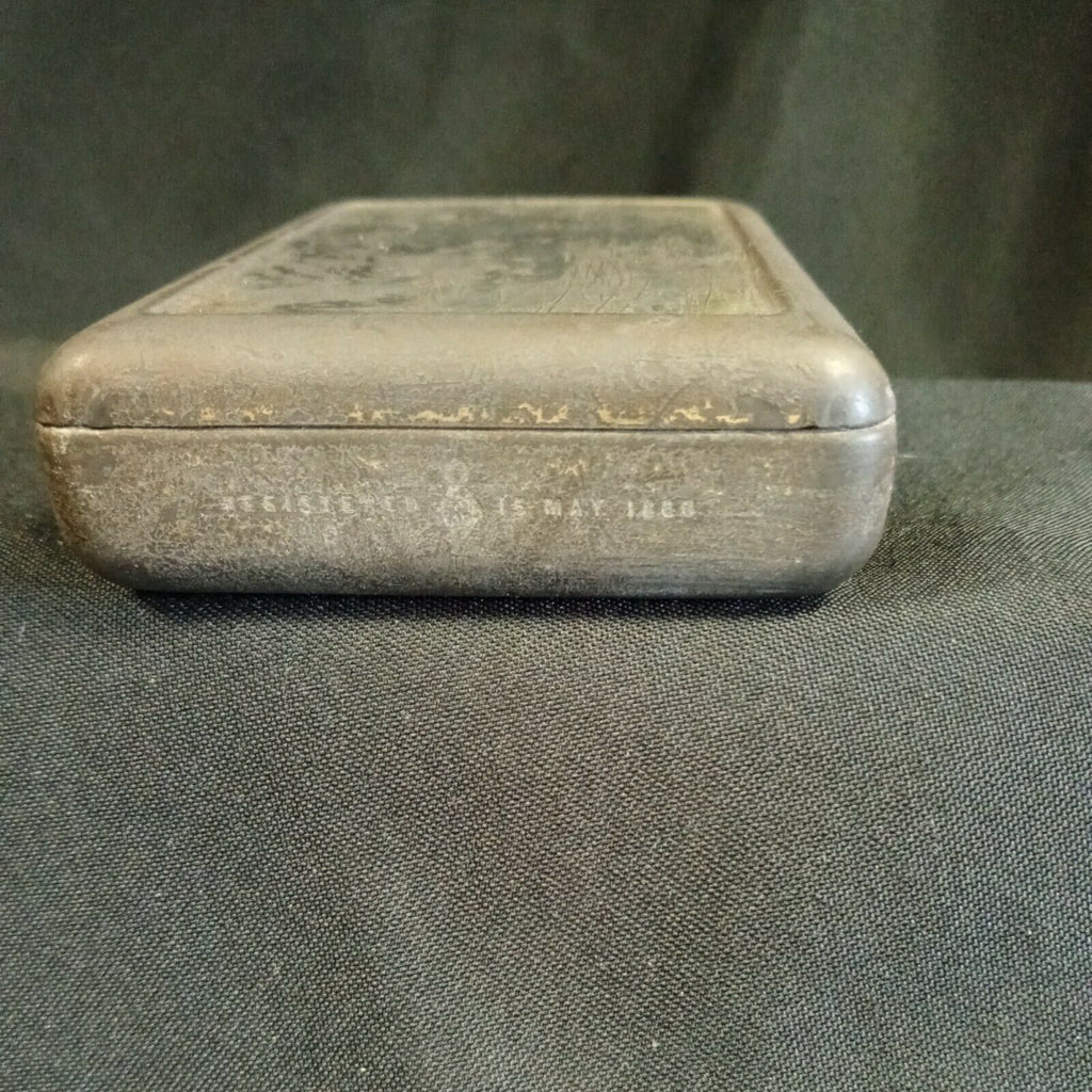 Jahnkes's Patent Tin 15 May 1880 Floral and Butterfly decoration Rare - (7938)