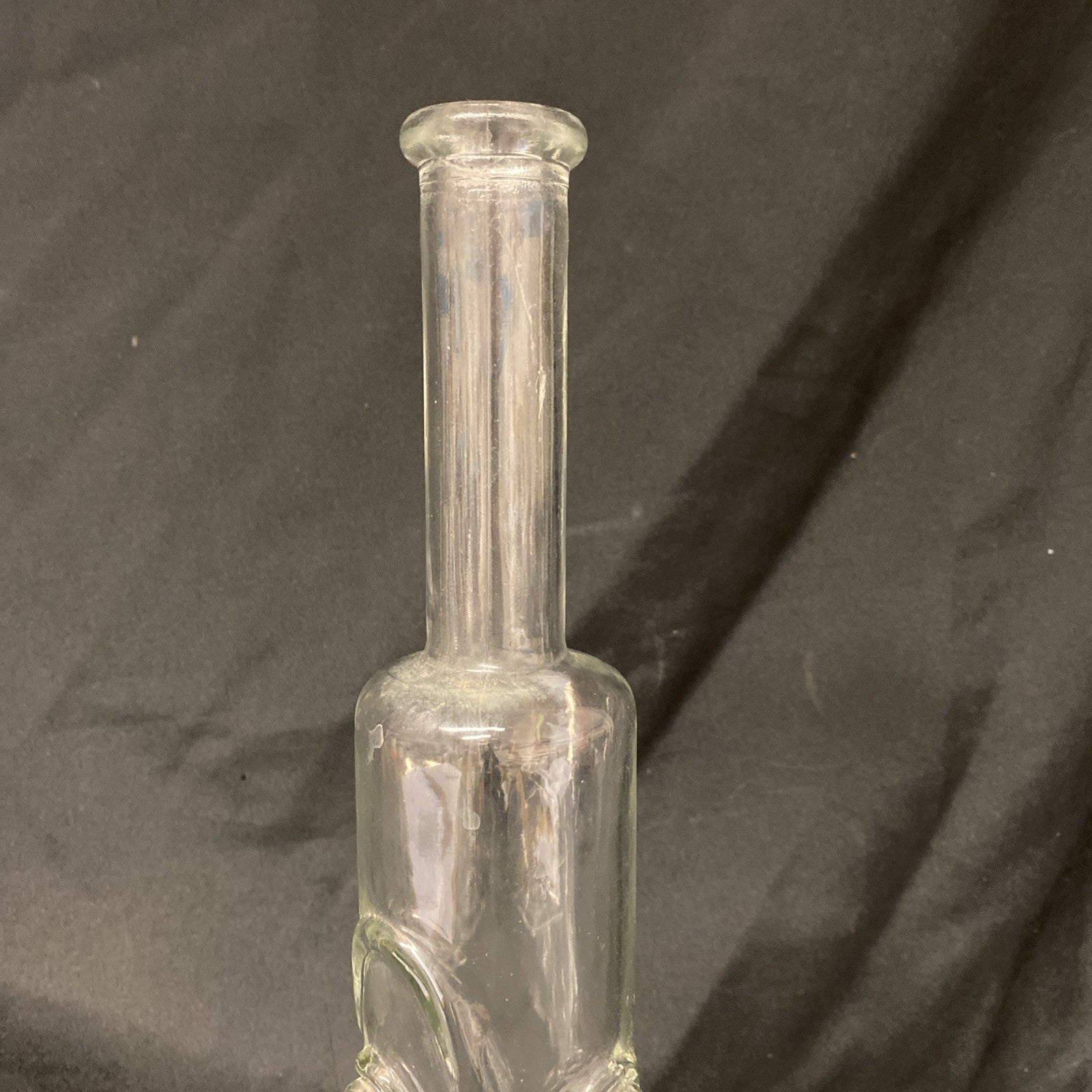 Italian Depose Klefla Glass Face Bottle tall 35cm rare - (1643)