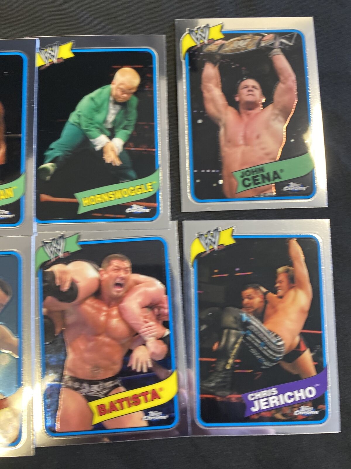 Topps WWE Chrome 2008 MINT Opened to Identify 9 x Chrome Cards - (6657)