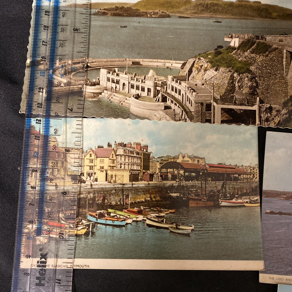 Vintage Harvey Barton Topographical Postcards PLYMOUTH x 8 - (8954)