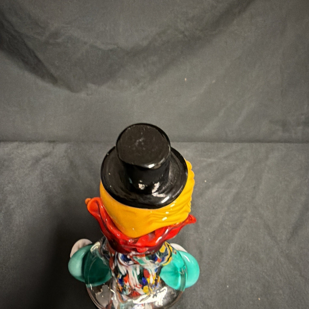 Genuine 1960's Murano Glass Clown with Guitar 10" with label Musician - (1962)