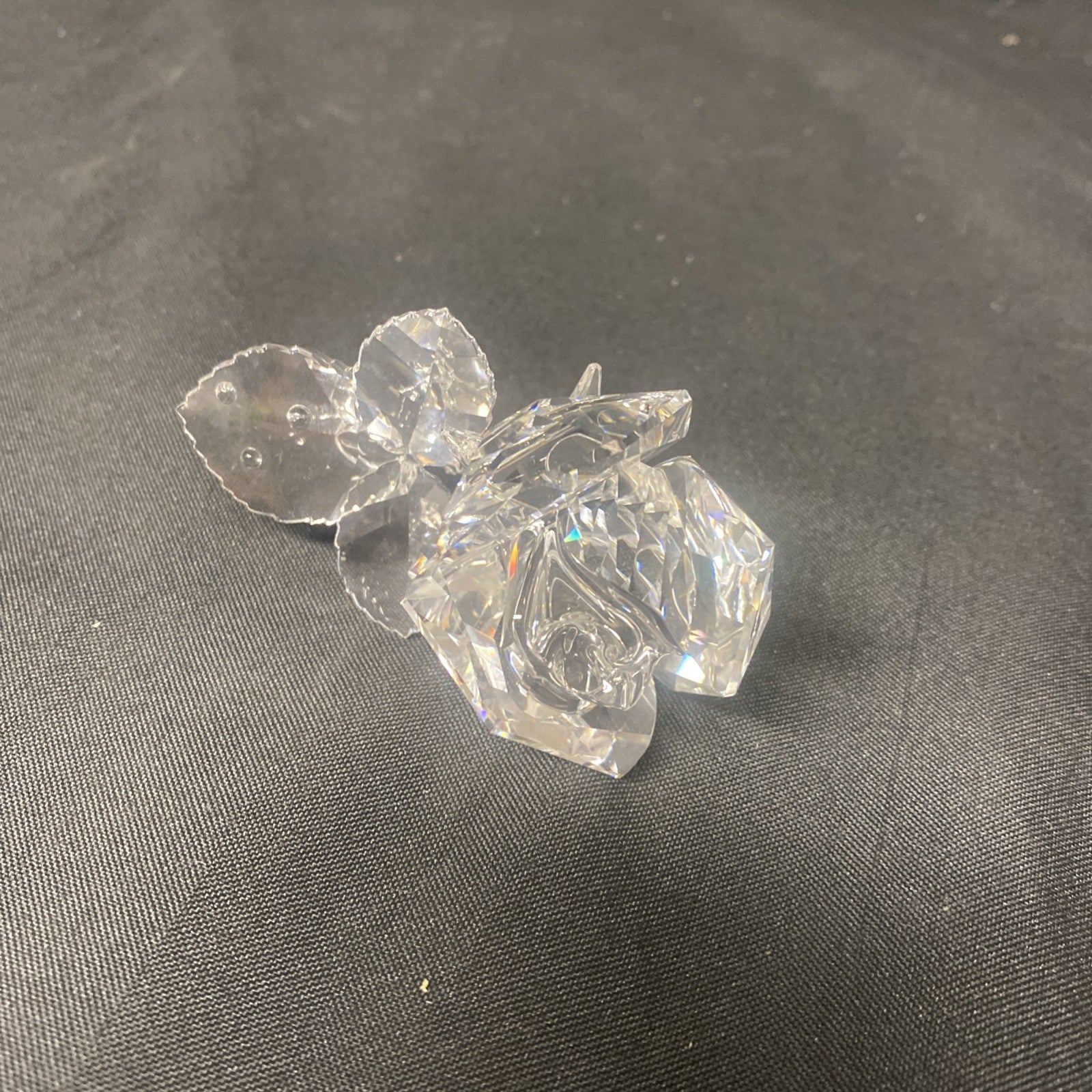 Swarovski Silver Crystal Rose Flower Boxed Stunning - (1627)