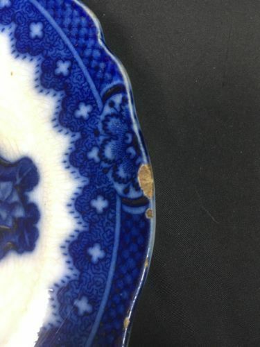 Thomas Dimmock & Co Kaolin Ware No 9 Stoneware Victorian x 3 plates 9" - (6672