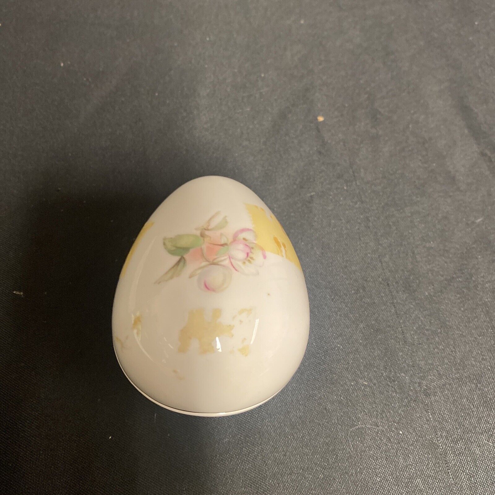 Trinket Box EGG -  Coleport England Pottery Floral Design - (9321)
