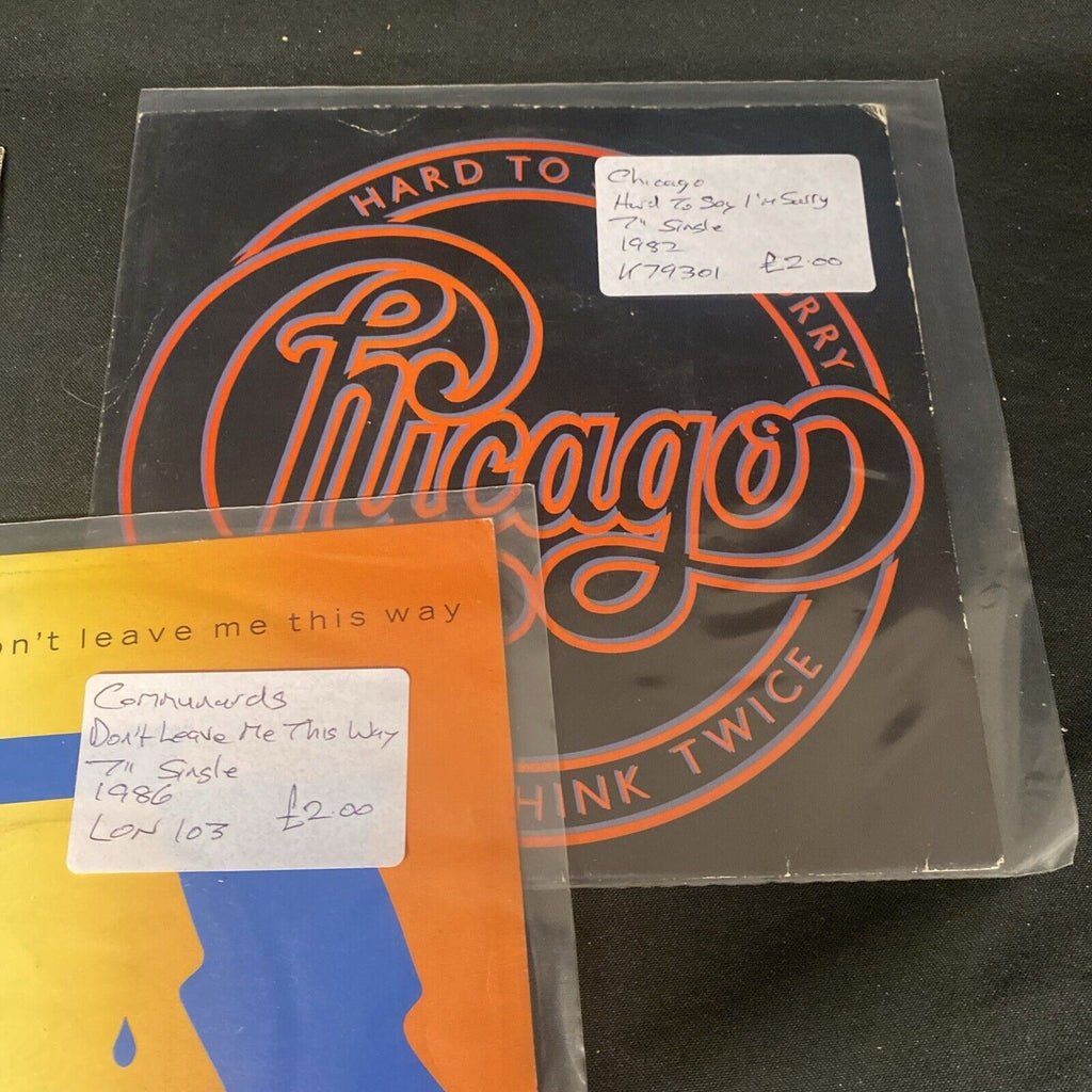 Vinyl Records 7" Singles 5 x 1980's Communards & Chicago - (9524)