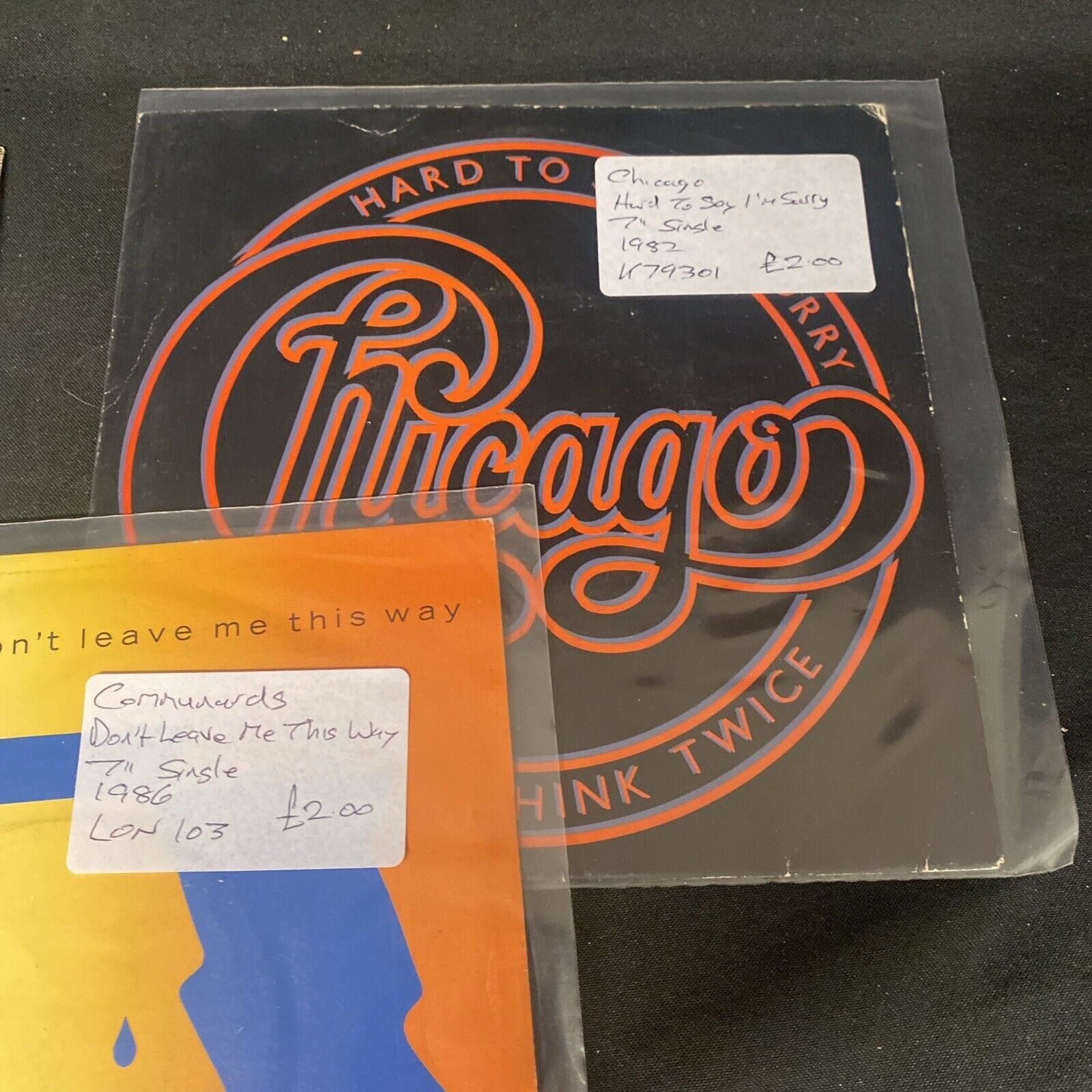 Vinyl Records 7" Singles 5 x 1980's Communards & Chicago - (9524)