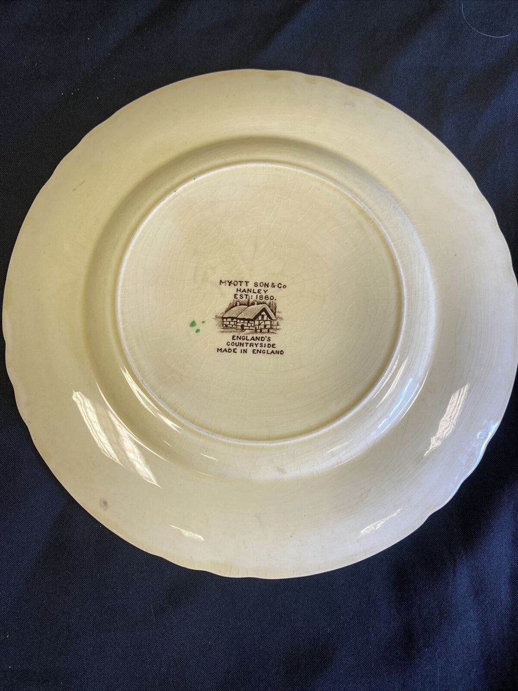 MYOTT Son & Co England's Countryside 2x 23cm Plates Vintage design - (7566)