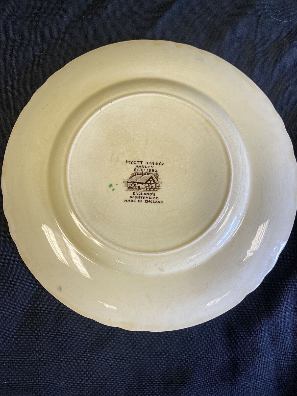 MYOTT Son & Co England's Countryside 2x 23cm Plates Vintage design - (7566)