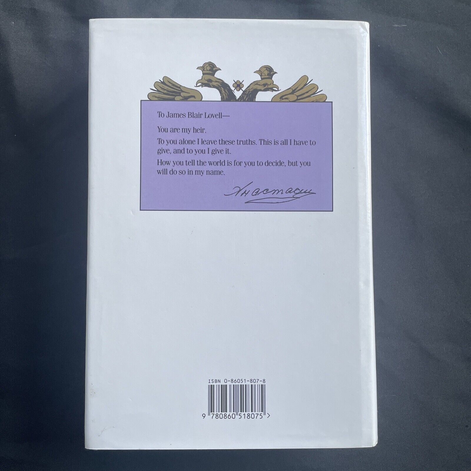BOOK - ANASTASIA The Lost Princess - James Blair Lovell First Ed 1992 - (9486)