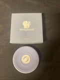 Wedgwood Jasperware Blue 225th Anniver. Round Fluted Tray Boxed 79mm D. -(5827)