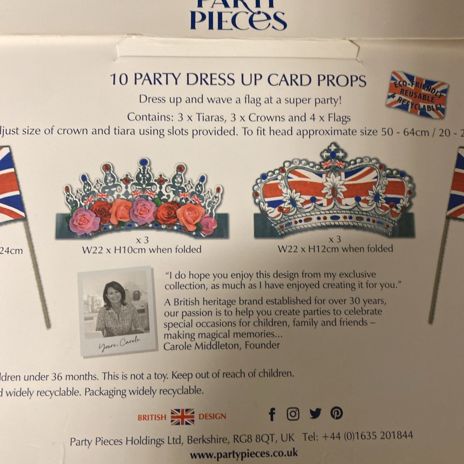Carole Middleton Kate Party Pieces Table Decs for Coronation Royal Memorabilia - (1709)
