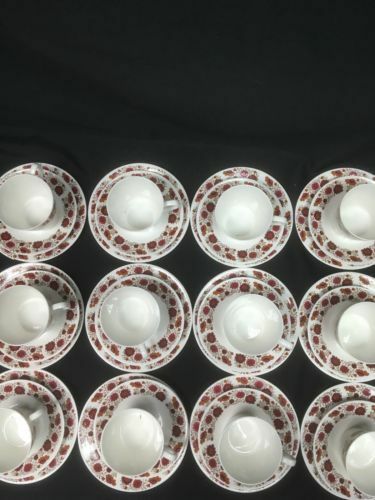 RIDGWAY Carissima 1960's Pure Bone Chine Tea Set 36 pieces - (2793)
