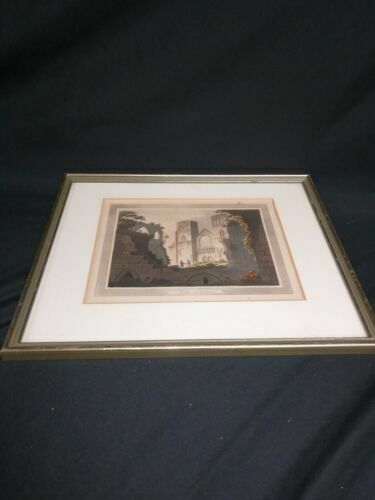 J. Merigot Aquatint French Engraving 1801- ELGIN CATHEHDRAL (sic) - (7007)
