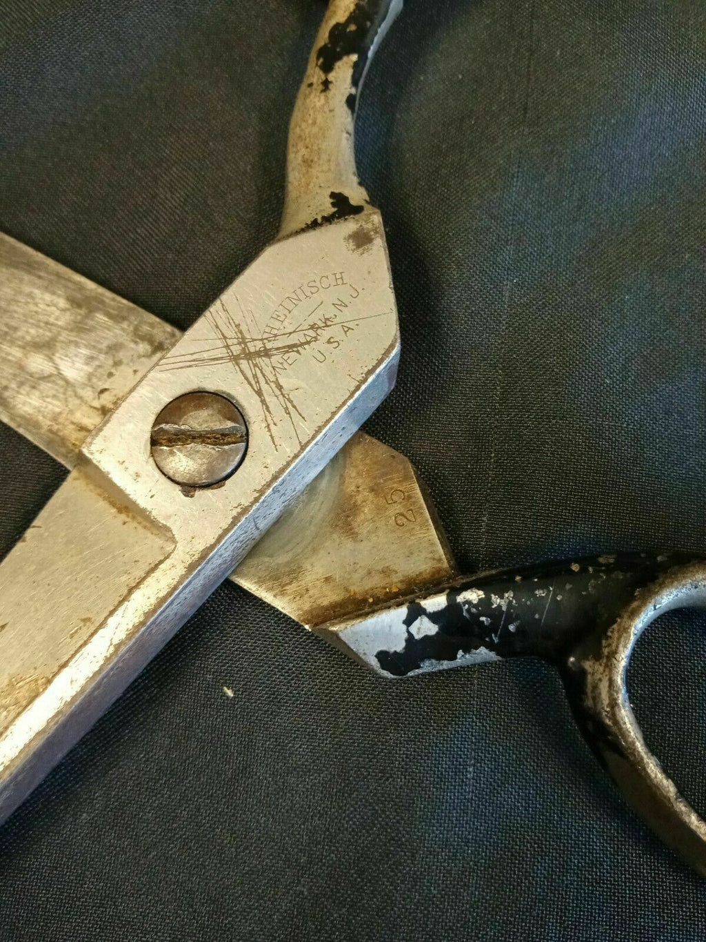 Antique Tailors Shears Scissors  R. Heinisch Newark N.J USA 1835  - (7927)