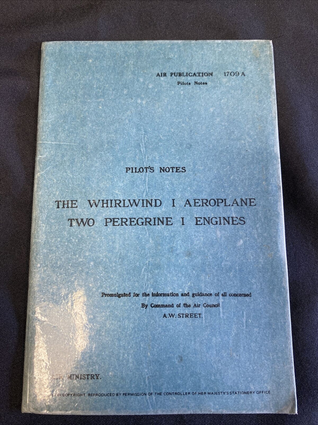 Whirlwind 1 Aeroplane Two Peregrine 1 Engines Pilots notes MINT 1940 - (7756)