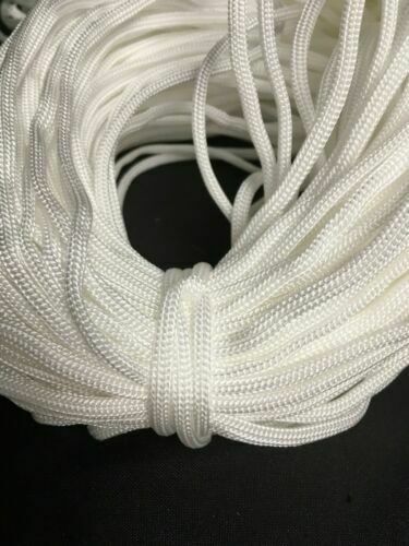 Woven Rope NYLON CORD 4mm - 74cm long x 100 - Shamballa Macramé Camping (7084)