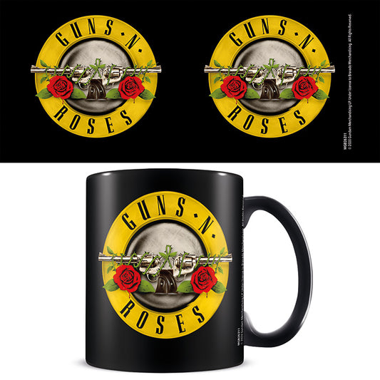 MUG Boxed Ceramic - MUSIC - Guns N Roses Bullet Logo - Black mug
