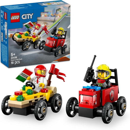 LEGO City - Pizza vs Fire Truck Race Car Pack - 60458