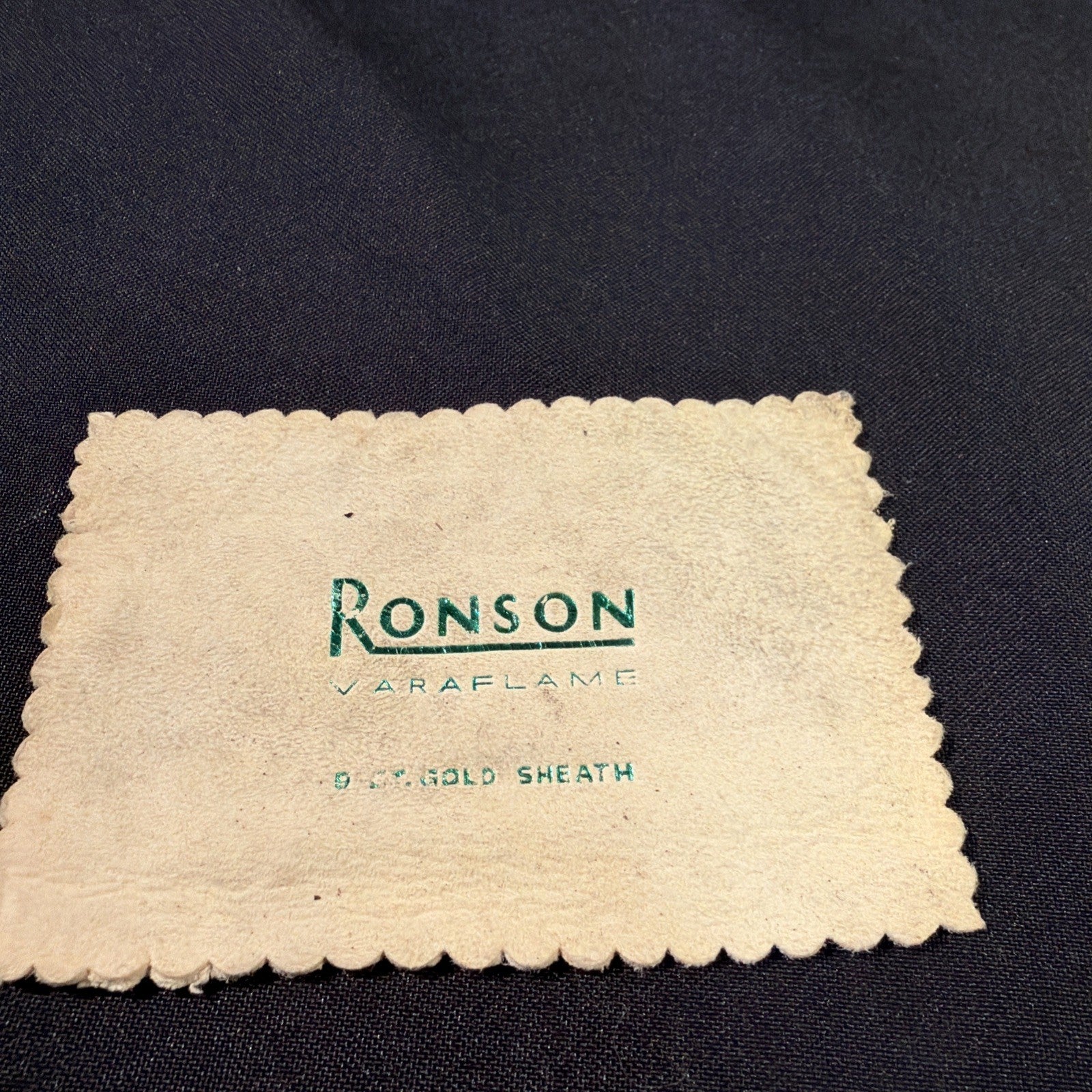 Ronson Varaflame Adonis 9ct Gold Sheath Lighter, box and cloth - (1999)