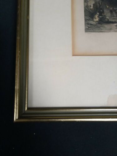 T. Allom R. Sands  1836 Engraving - Tamtallan Castle East-Lothian - Framed (7014