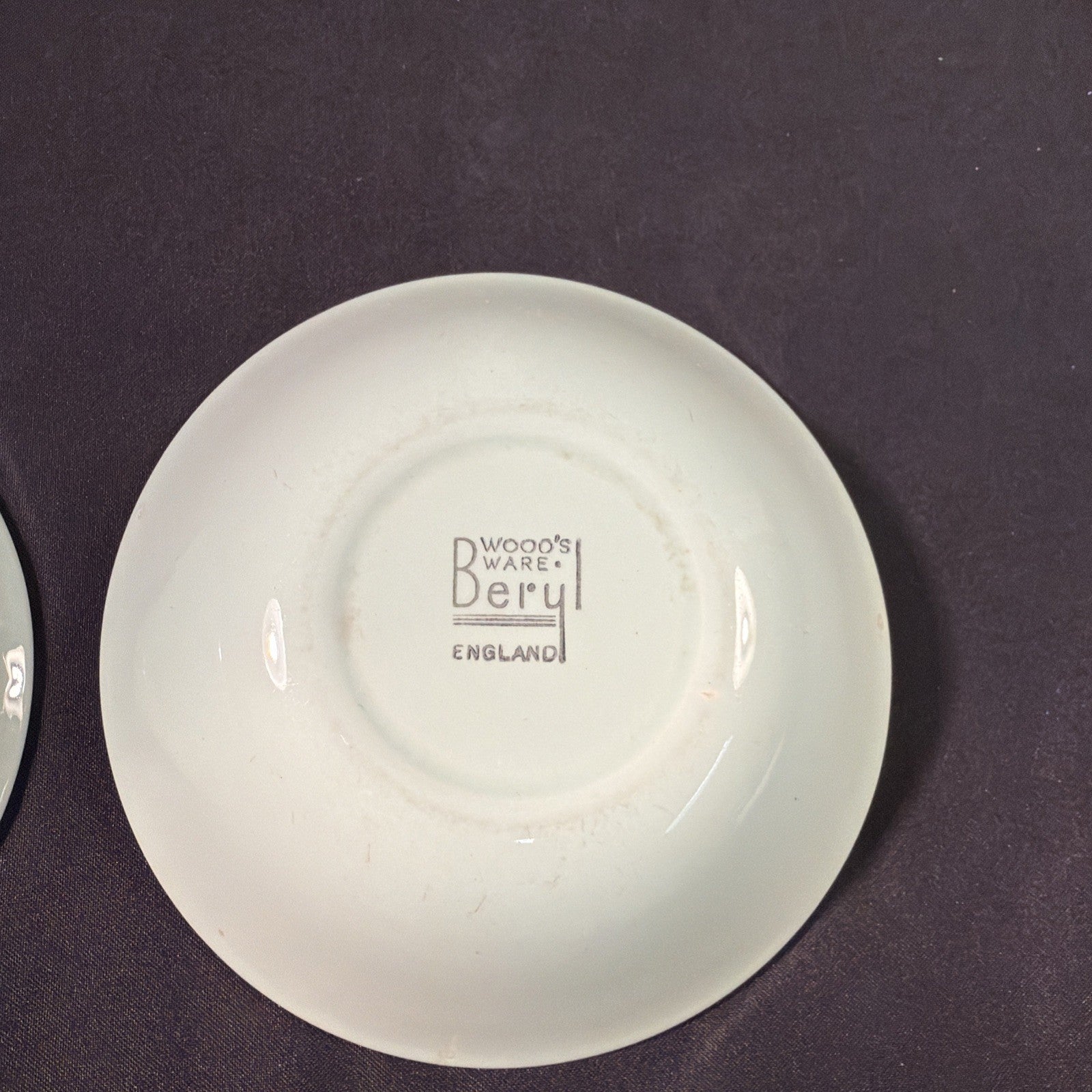 Wood's Ware Beryl Utility Green 2 X Cereal Bowls 16cm Diameter- (1937) 