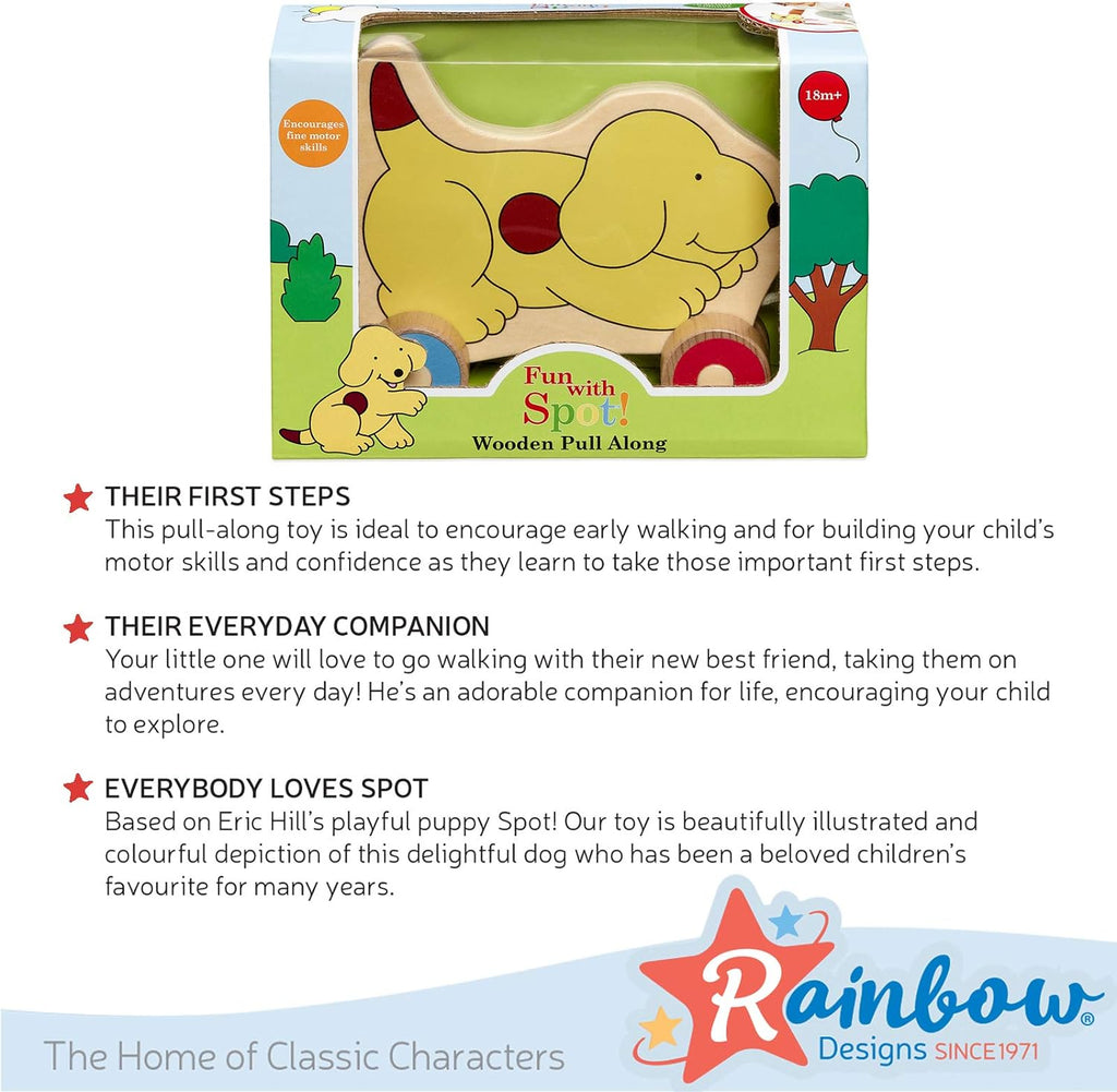 Fun With Spot The Dog Wooden pull along by Rainbow Designs