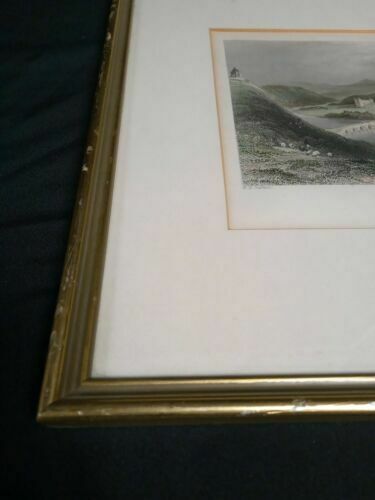 W.H.Bartlett R.Wallis 1840 Original Engraving BANFF - Framed - (7010)