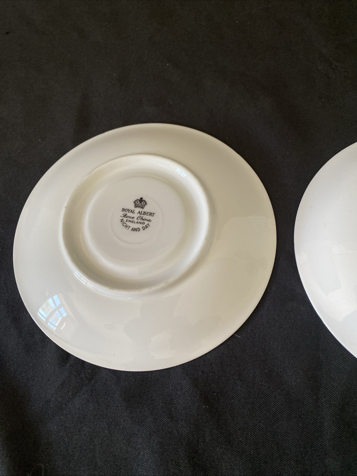 Royal Albert Night & Day 14cm Diameter Tea Saucer x2 Excellent Cond -(5730)