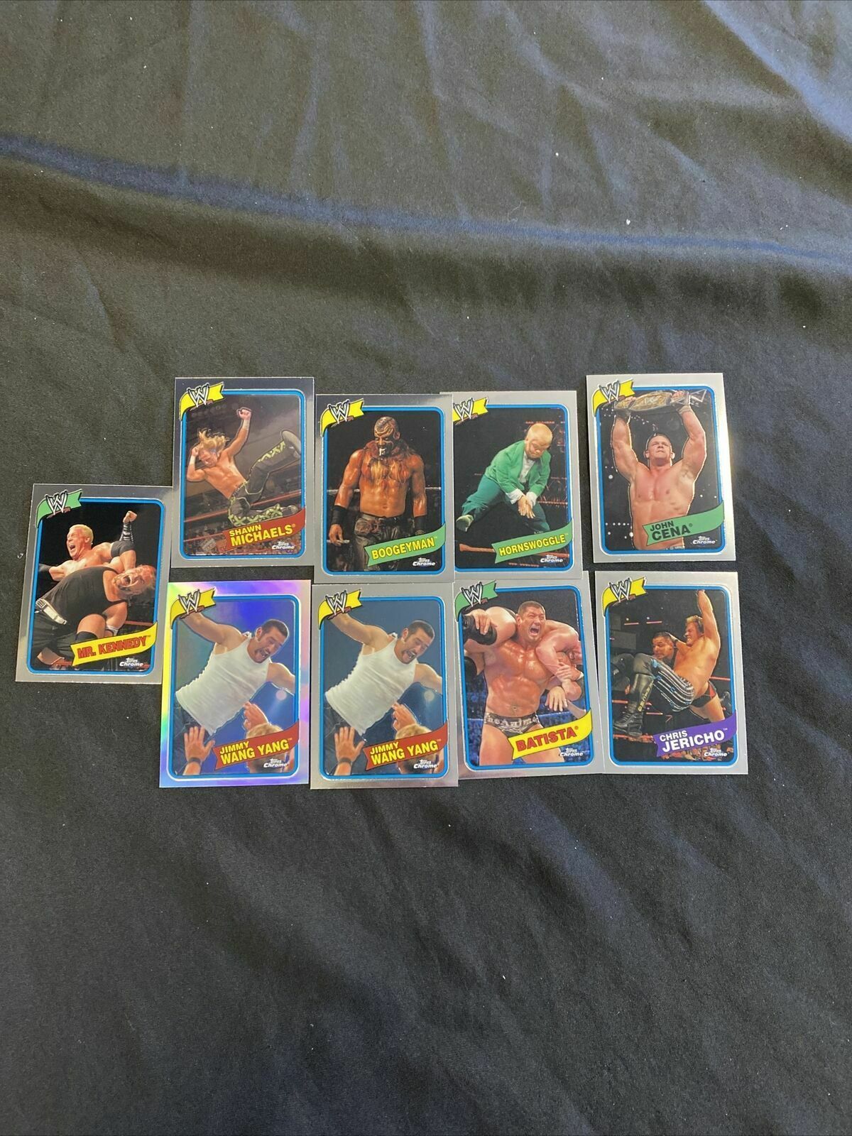 Topps WWE Chrome 2008 MINT Opened to Identify 9 x Chrome Cards - (6657)