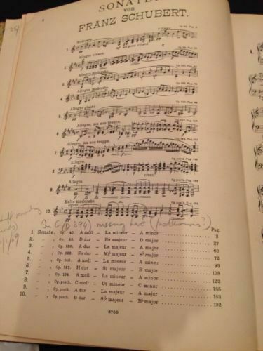 Sonaten Von Franz Schubert - C.F. Peters Edition Leipzig - 1910 - (1343)