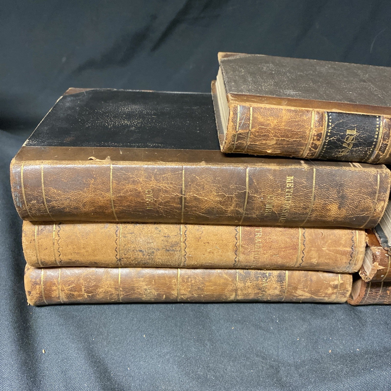 7 x 19thC Rare Theological books in Welsh Lovely Condition