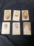 Victorian Carte De Vista CDV's x 6 Features Ladies Portraits, London - (5448)