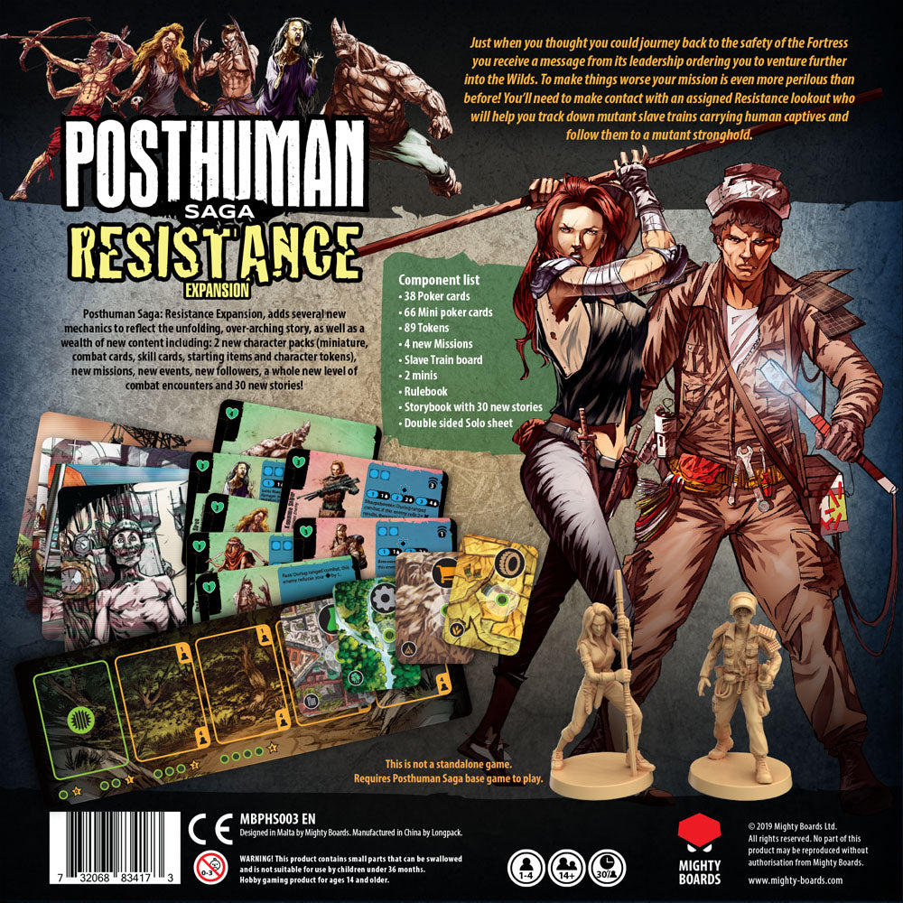 POSTHUMAN SAGA Resistance Expansion - Tactical Survival Adventure - Age 14+