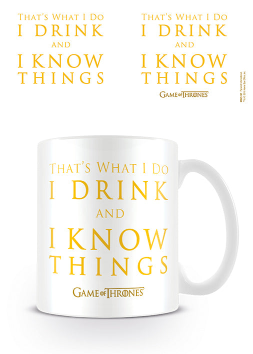 MUG Boxed Ceramic - TV - Game of Thrones I drink and I know things