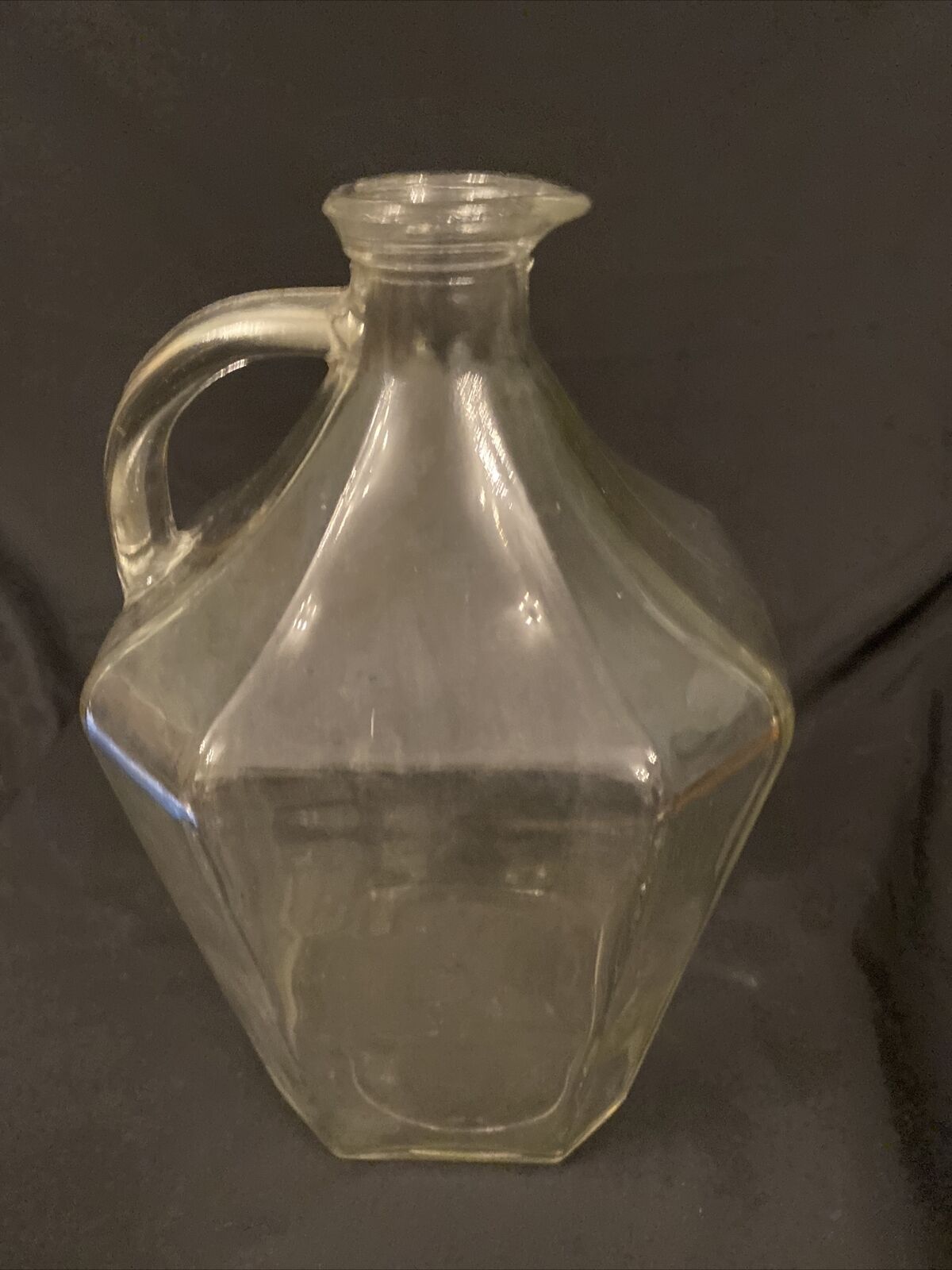 Vintage 1950's Whisky Jug Glass Decanter Rare  - (8456)