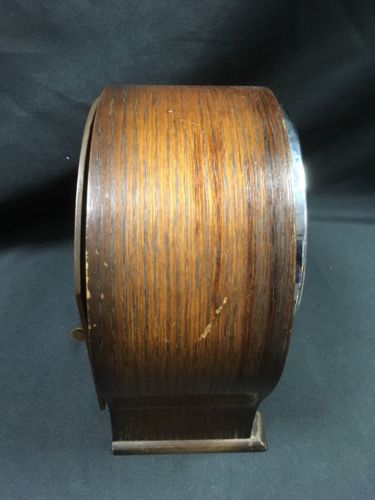Antique CLOCK Mantle pendulum nice oak glass case complete - (2879)
