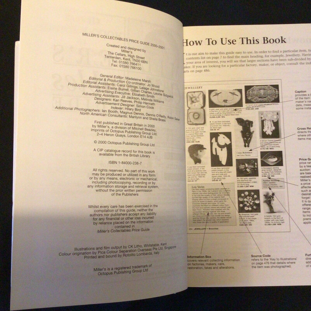 BOOK - Miller's Collectors Price Guide YEAR GUIDE 2000 - 2001  -(8620)