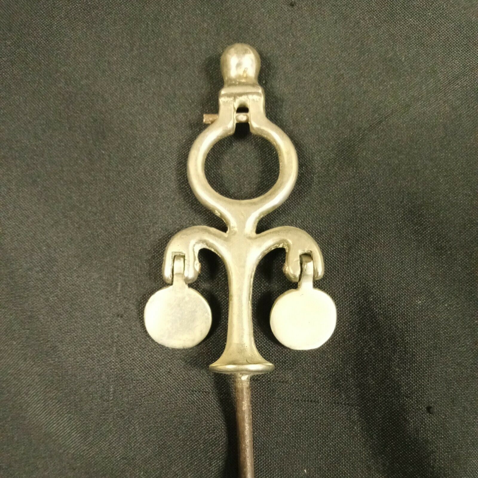 Vintage Heavy Horse Brass Metal Decoration Turret  Plate Swinger - (8255)