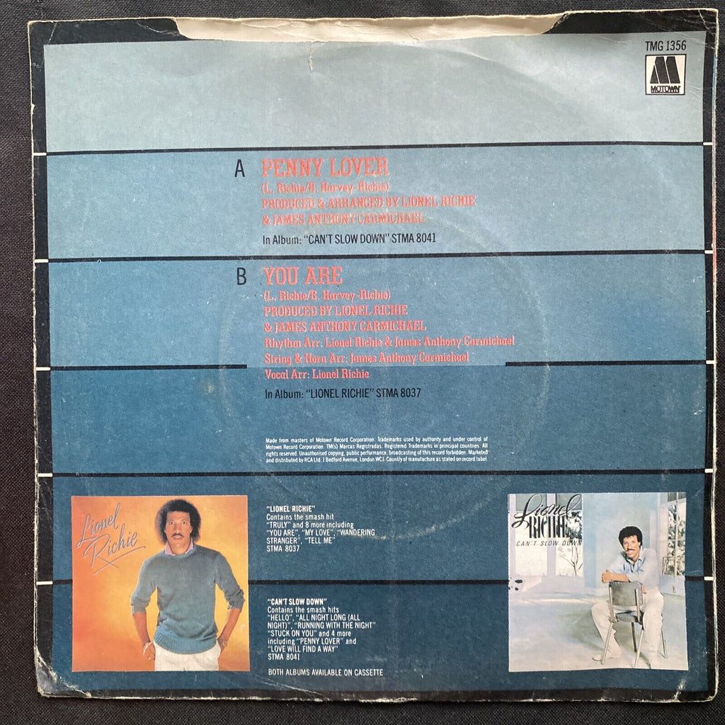 Vinyl Records 7" Singles 5 x 1980's Lionel Richie, Linx, Elbow Bones - 9437