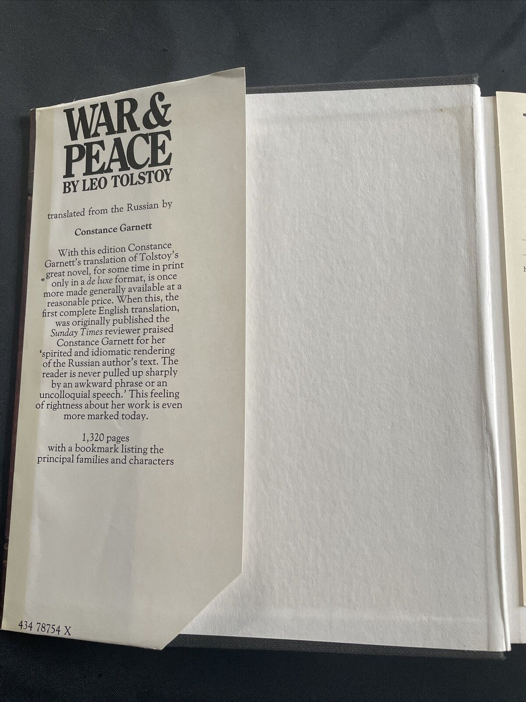 BOOK - WAR & PEACE Leo Tolstoy de-luxe edition 1973 HB & DJ - (9500)