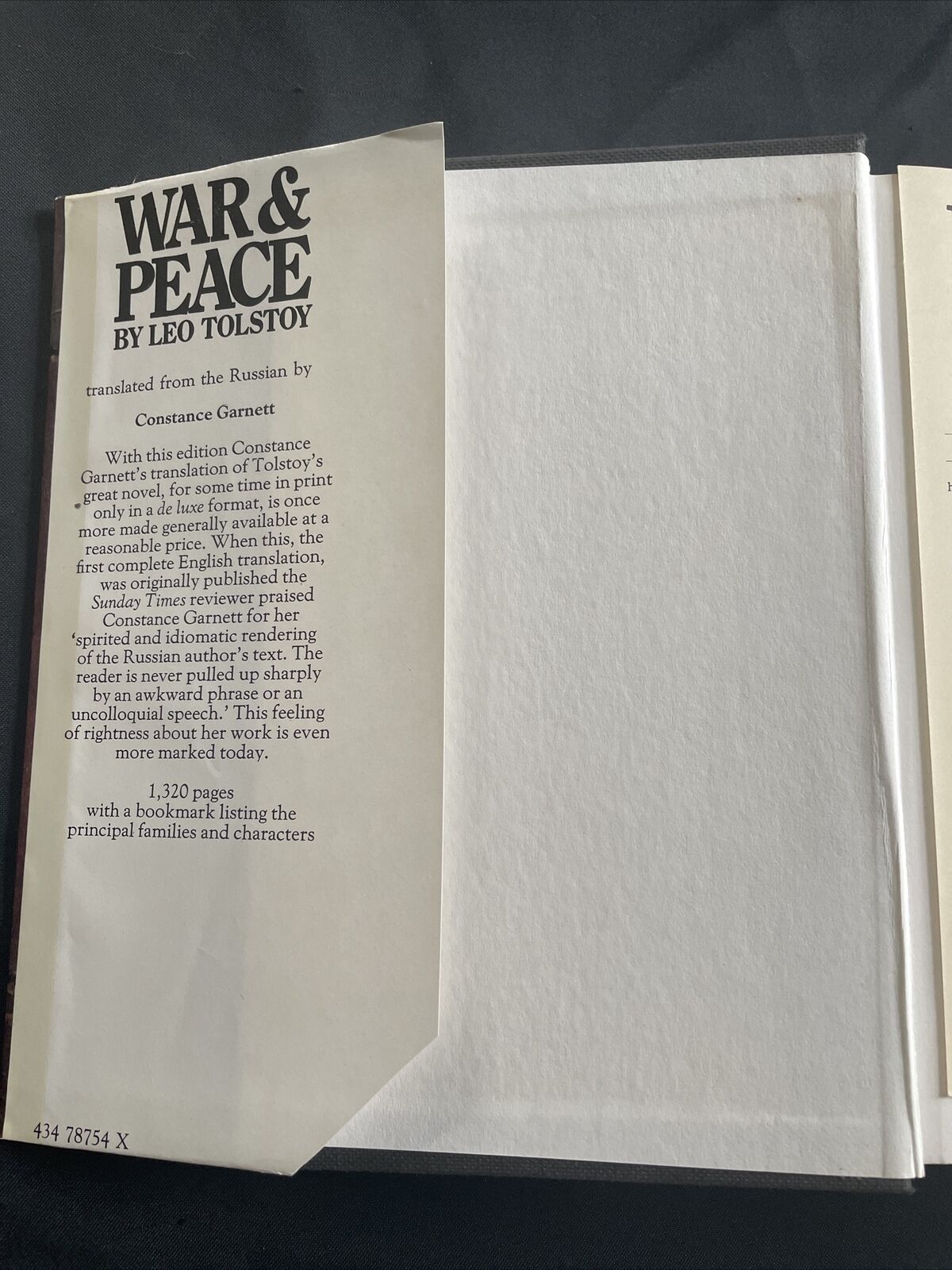 BOOK - WAR & PEACE Leo Tolstoy de-luxe edition 1973 HB & DJ - (9500)