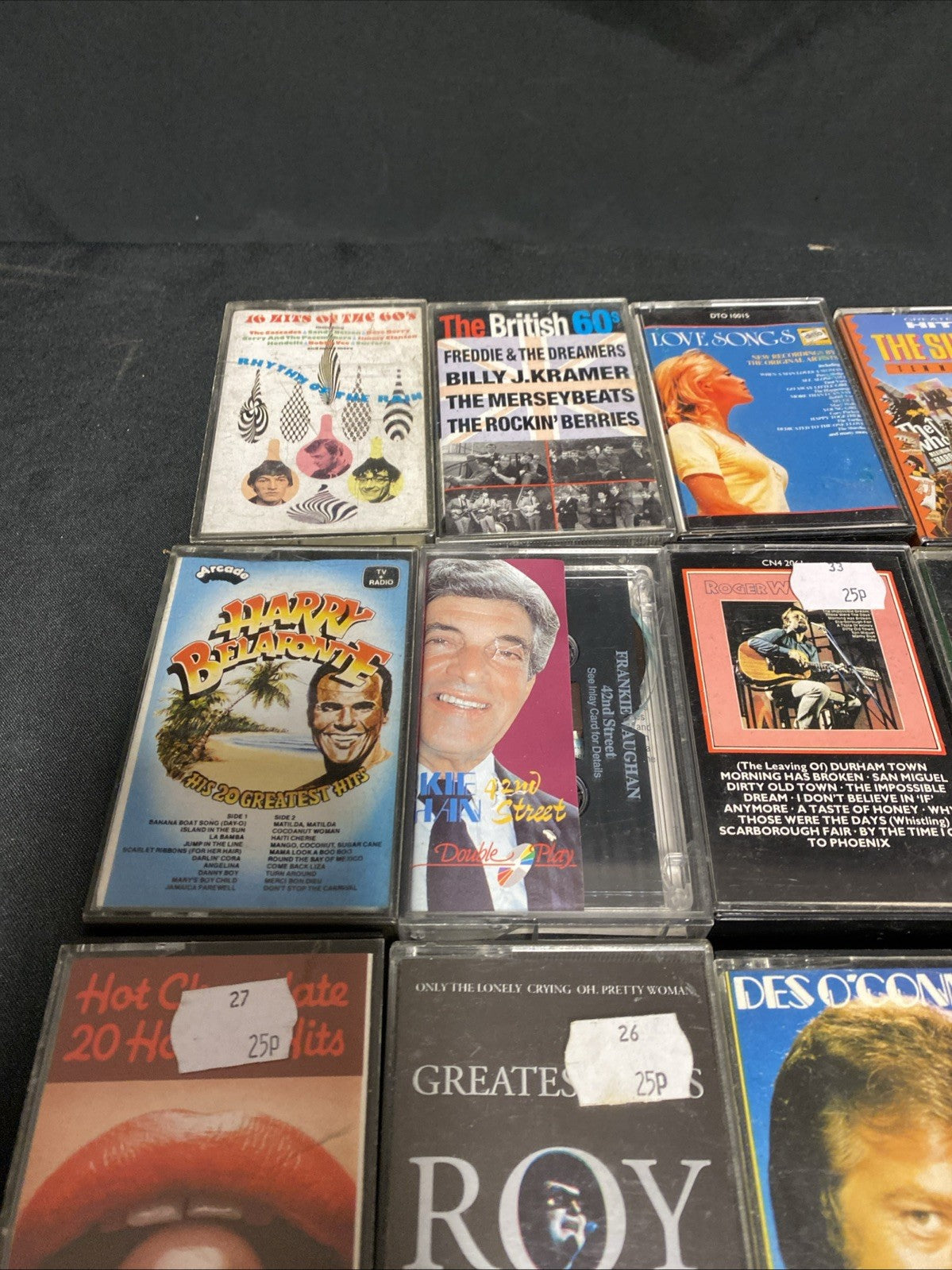 20 Cassette tapes Mainly 60's Rock N Roll Orbison Steele Fury - (1735)