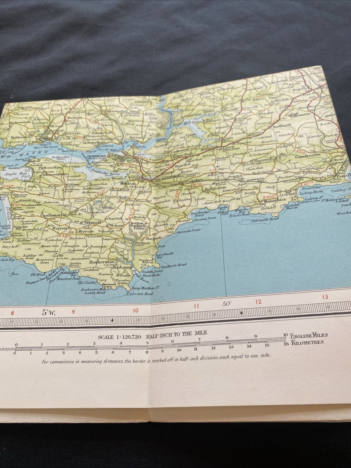 Pembroke Bartholomew Revised Half Inch contoured Paper Map #11 (1275)